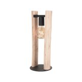 Tafellamp Woody naturel hout, 18x45 cm