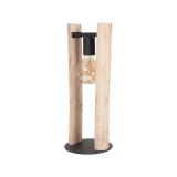 Tafellamp Woody naturel hout, 18x45 cm