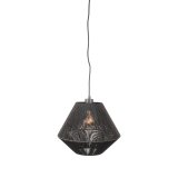 Hanglamp Ibiza zwart jute, 25x150 cm