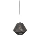 Hanglamp Ibiza zwart jute, 25x150 cm