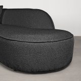 Bank Flori schuim zitting antraciet bouclé