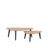 Salontafel set Rock rough mangohout, 110x64 cm