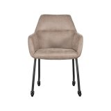 Armstoel Lenny taupe