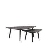 Salontafel set Rock zwart, 110x64 cm