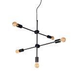 Hanglamp Stilo zwart, 70x70x70 cm