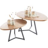 Salontafel Locarnio set van 2 misty oak