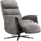 Relaxfauteuil Volgere Grijs met verstelbare rug en voetensteun
