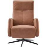 Relaxfauteuil Perfini Camel met verstelbare rug en voetensteun