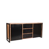Dressoir Brussels rough mangohout, 190x45x85 cm