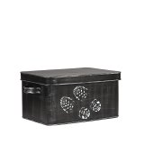 Opbergblik Schoenpoets zwart metaal, 36x21x16 cm