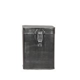 Opbergbox antiek zwart metaal, 15x16x19 cm