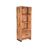 Boekenkast Glasgow rough mangohout, 70x45x185 cm