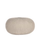 Poef Knitted naturel, 70 cm