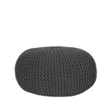 Poef Knitted antraciet, 70 cm