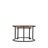 Salontafel Set Double rough mangohout, 70 cm