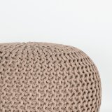 Poef Knitted beige, 50 cm