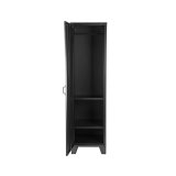 Hoge kast Fence zwart metaal, 50x50x185 cm