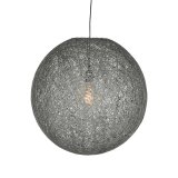 Hanglamp Twist grijs vlas, 55x145 cm