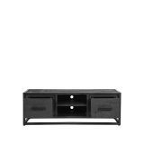 Tv-meubel Chili zwart mangohout, 120x45x40 cm