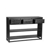 Sidetable Chili zwart mangohout, 115x30x75 cm