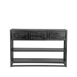 Sidetable Chili zwart mangohout, 115x30x75 cm