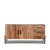 Dressoir Bolivia rough mangohout, 184x40x85 cm