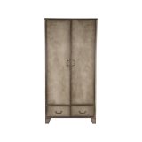 Hoge kast Fence vintage metaal, 90x50x185 cm