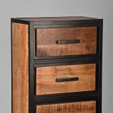 Ladekast Tampa rough mangohout, 50x30x105 cm