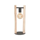 Tafellamp Woody naturel hout, 18x45 cm