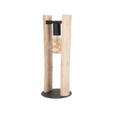 Tafellamp Woody naturel hout, 18x45 cm