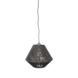 Hanglamp Ibiza zwart jute, 25x150 cm