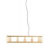 Hanglamp Tetto antiek goud, 141x120x20 cm