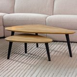 Salontafel set Rock rough mangohout, 110x64 cm