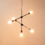 Hanglamp Stilo zwart, 70x70x70 cm