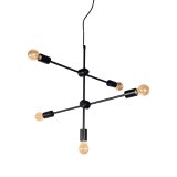 Hanglamp Stilo zwart, 70x70x70 cm