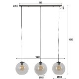 Hanglamp Sphere 3L Ø30 glas