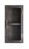 Wandkastje Carpino 70 x 35 x 25 metaal glas