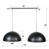 Hanglamp Dome 2L Ø60 charcoal