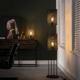 Vloerlamp Armor tube 2L zwart bruin