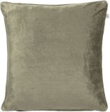 Sierkussen velvet olijf, 45x45 cm
