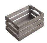Kistje Abrega grey wash hout, 35x22x16 cm