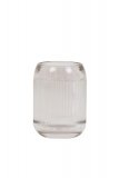 Theelichthouder Luzente lichtbruin glas, 9x12,5 cm