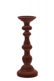 Kandelaar Candelabro rood fluweel, 11x30 cm