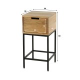 Nachtkastje XS flat / Massief acacia naturel
