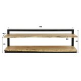 TV-meubel edge / Massief acacia naturel