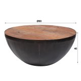 Salontafel Ø90 Raft / Robuust hardhout
