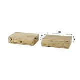 Nachtkastje 1L set/2 tree XS / Massief acacia naturel