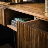 Kaptafel 2L wave / Massief mango zandkleur