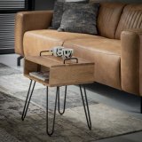 Nachtkastje Quadro / Massief acacia naturel