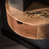 Nachtkastje 1L curve / Massief acacia naturel